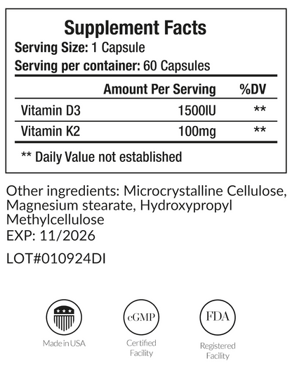 Vitamin D3 + K2